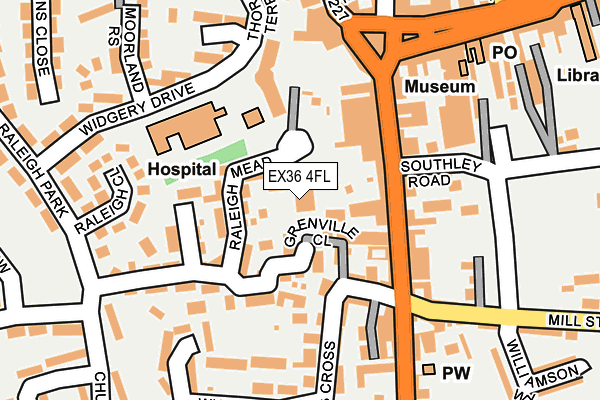 EX36 4FL map - OS OpenMap – Local (Ordnance Survey) EX36 4FL map - OS OpenMap – Local (Ordnance Survey)