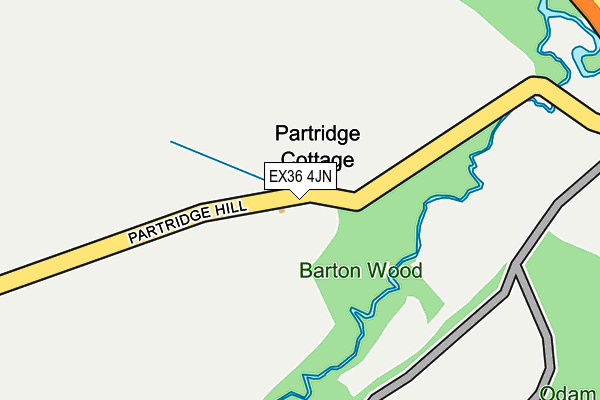 EX36 4JN map - OS OpenMap – Local (Ordnance Survey) EX36 4JN map - OS OpenMap – Local (Ordnance Survey)