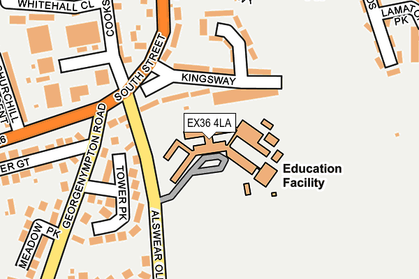 EX36 4LA map - OS OpenMap – Local (Ordnance Survey) EX36 4LA map - OS OpenMap – Local (Ordnance Survey)