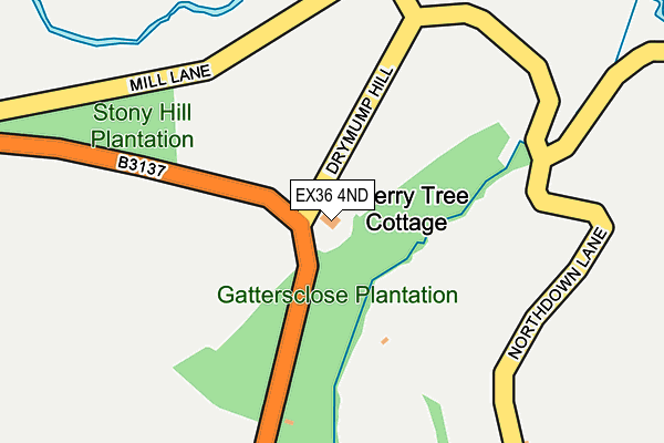 EX36 4ND map - OS OpenMap – Local (Ordnance Survey) EX36 4ND map - OS OpenMap – Local (Ordnance Survey)