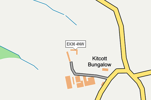 EX36 4NW map - OS OpenMap – Local (Ordnance Survey) EX36 4NW map - OS OpenMap – Local (Ordnance Survey)