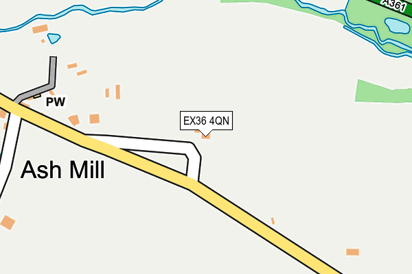 EX36 4QN map - OS OpenMap – Local (Ordnance Survey) EX36 4QN map - OS OpenMap – Local (Ordnance Survey)