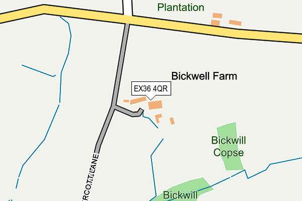EX36 4QR map - OS OpenMap – Local (Ordnance Survey)