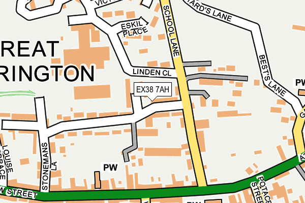 EX38 7AH map - OS OpenMap – Local (Ordnance Survey) EX38 7AH map - OS OpenMap – Local (Ordnance Survey)