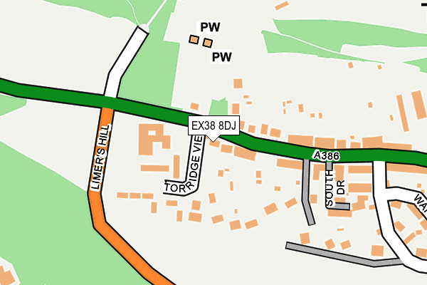 EX38 8DJ map - OS OpenMap – Local (Ordnance Survey) EX38 8DJ map - OS OpenMap – Local (Ordnance Survey)