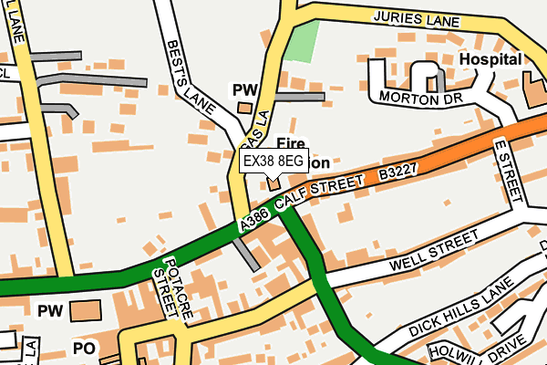 EX38 8EG map - OS OpenMap – Local (Ordnance Survey) EX38 8EG map - OS OpenMap – Local (Ordnance Survey)