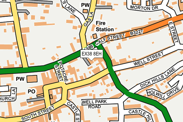 EX38 8EH map - OS OpenMap – Local (Ordnance Survey) EX38 8EH map - OS OpenMap – Local (Ordnance Survey)