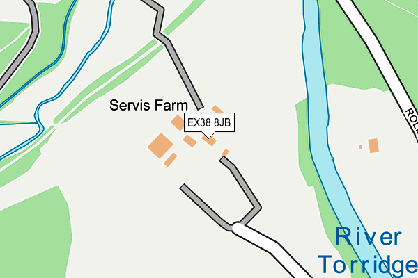 EX38 8JB map - OS OpenMap – Local (Ordnance Survey) EX38 8JB map - OS OpenMap – Local (Ordnance Survey)
