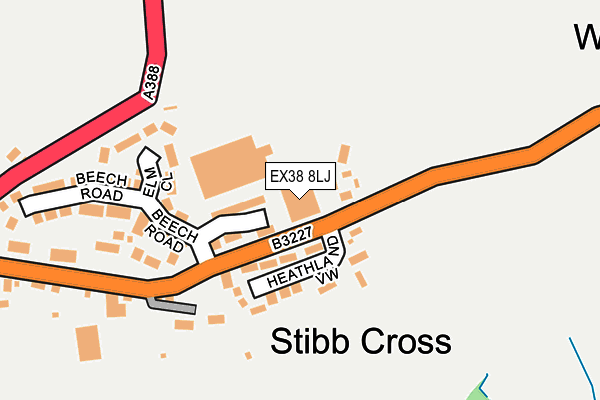 EX38 8LJ map - OS OpenMap – Local (Ordnance Survey) EX38 8LJ map - OS OpenMap – Local (Ordnance Survey)
