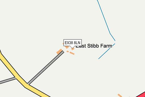 EX38 8LN map - OS OpenMap – Local (Ordnance Survey) EX38 8LN map - OS OpenMap – Local (Ordnance Survey)