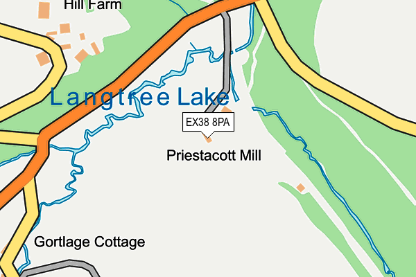 EX38 8PA map - OS OpenMap – Local (Ordnance Survey)