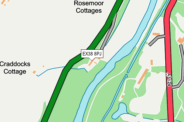 EX38 8PJ map - OS OpenMap – Local (Ordnance Survey) EX38 8PJ map - OS OpenMap – Local (Ordnance Survey)