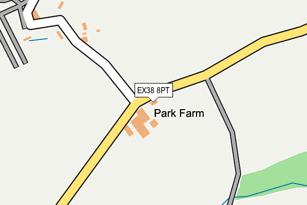 EX38 8PT map - OS OpenMap – Local (Ordnance Survey) EX38 8PT map - OS OpenMap – Local (Ordnance Survey)