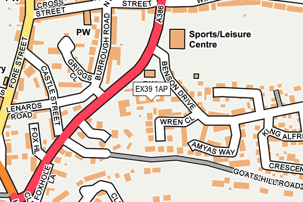EX39 1AP map - OS OpenMap – Local (Ordnance Survey) EX39 1AP map - OS OpenMap – Local (Ordnance Survey)