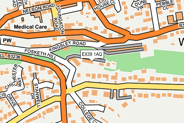EX39 1AQ map - OS OpenMap – Local (Ordnance Survey) EX39 1AQ map - OS OpenMap – Local (Ordnance Survey)