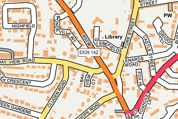 EX39 1AZ map - OS OpenMap – Local (Ordnance Survey) EX39 1AZ map - OS OpenMap – Local (Ordnance Survey)