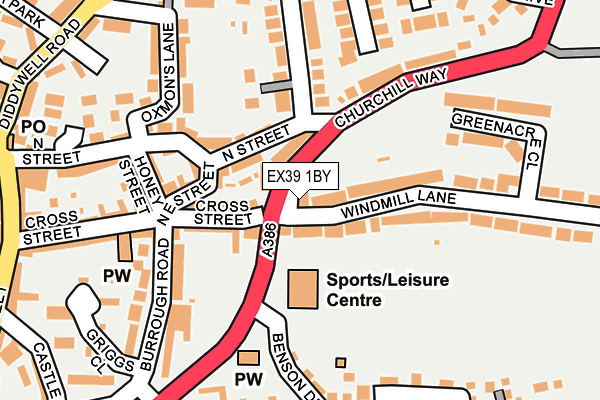 EX39 1BY map - OS OpenMap – Local (Ordnance Survey) EX39 1BY map - OS OpenMap – Local (Ordnance Survey)