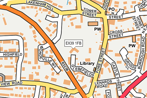 EX39 1FB map - OS OpenMap – Local (Ordnance Survey) EX39 1FB map - OS OpenMap – Local (Ordnance Survey)