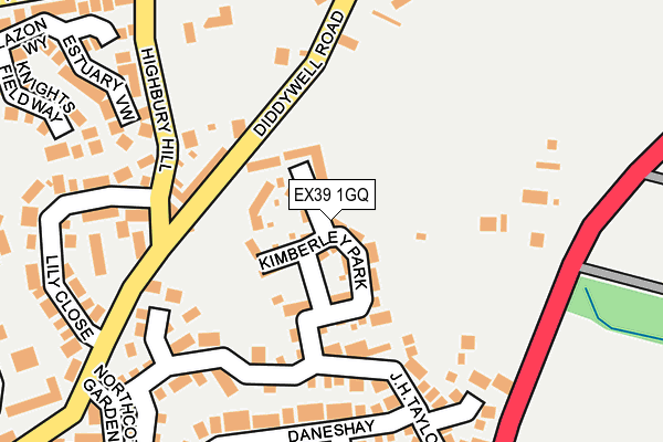 EX39 1GQ map - OS OpenMap – Local (Ordnance Survey) EX39 1GQ map - OS OpenMap – Local (Ordnance Survey)