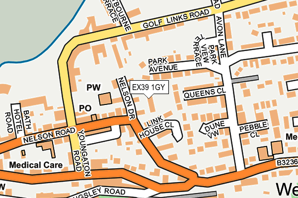 EX39 1GY map - OS OpenMap – Local (Ordnance Survey) EX39 1GY map - OS OpenMap – Local (Ordnance Survey)