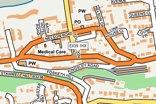 EX39 1HX map - OS OpenMap – Local (Ordnance Survey) EX39 1HX map - OS OpenMap – Local (Ordnance Survey)