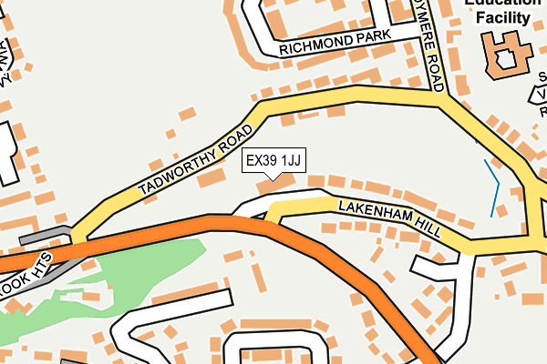 EX39 1JJ map - OS OpenMap – Local (Ordnance Survey) EX39 1JJ map - OS OpenMap – Local (Ordnance Survey)