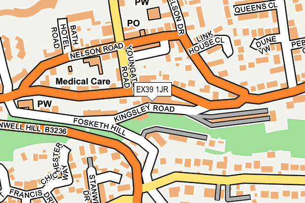 EX39 1JR map - OS OpenMap – Local (Ordnance Survey) EX39 1JR map - OS OpenMap – Local (Ordnance Survey)
