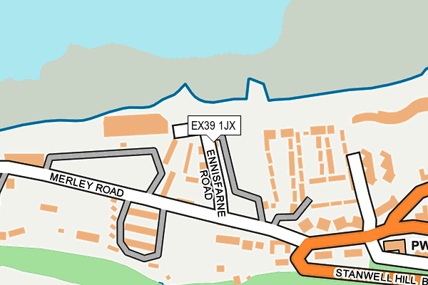 EX39 1JX map - OS OpenMap – Local (Ordnance Survey) EX39 1JX map - OS OpenMap – Local (Ordnance Survey)