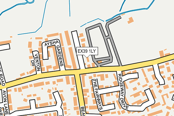 EX39 1LY map - OS OpenMap – Local (Ordnance Survey) EX39 1LY map - OS OpenMap – Local (Ordnance Survey)