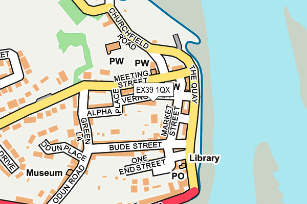 EX39 1QX map - OS OpenMap – Local (Ordnance Survey) EX39 1QX map - OS OpenMap – Local (Ordnance Survey)