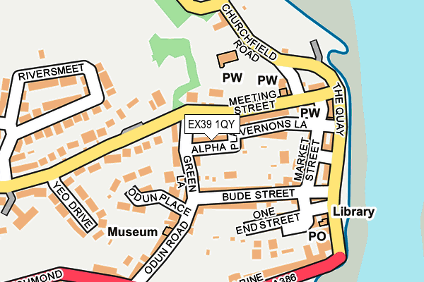 EX39 1QY map - OS OpenMap – Local (Ordnance Survey) EX39 1QY map - OS OpenMap – Local (Ordnance Survey)