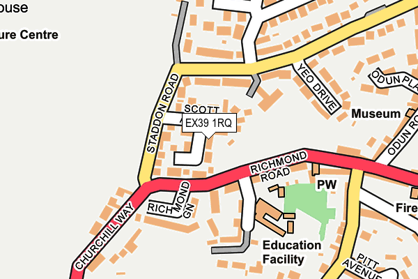 EX39 1RQ map - OS OpenMap – Local (Ordnance Survey) EX39 1RQ map - OS OpenMap – Local (Ordnance Survey)