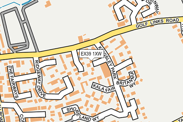 EX39 1XW map - OS OpenMap – Local (Ordnance Survey) EX39 1XW map - OS OpenMap – Local (Ordnance Survey)