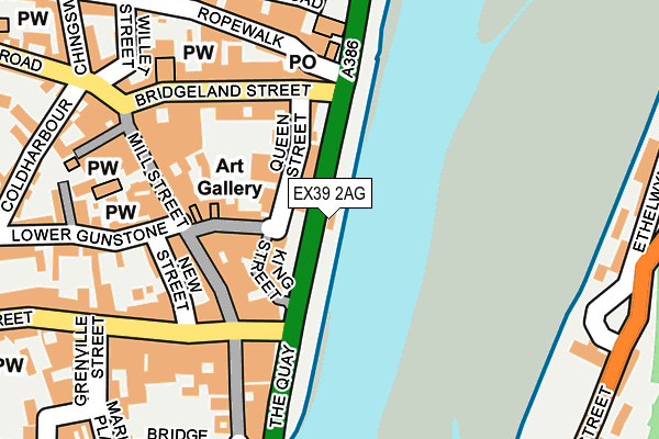 EX39 2AG map - OS OpenMap – Local (Ordnance Survey) EX39 2AG map - OS OpenMap – Local (Ordnance Survey)