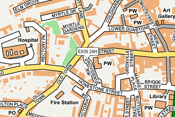 EX39 2AH map - OS OpenMap – Local (Ordnance Survey) EX39 2AH map - OS OpenMap – Local (Ordnance Survey)