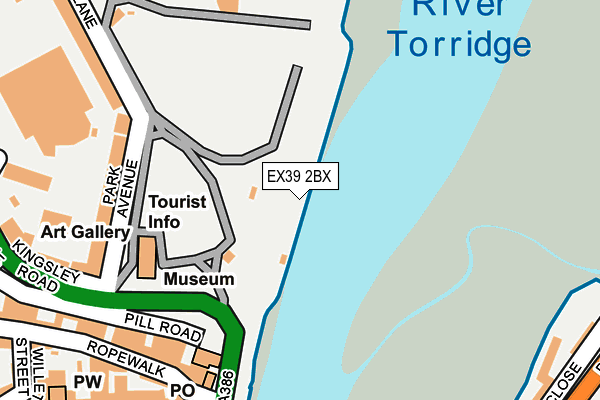 EX39 2BX map - OS OpenMap – Local (Ordnance Survey) EX39 2BX map - OS OpenMap – Local (Ordnance Survey)