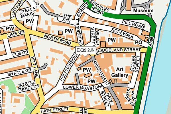 EX39 2JN map - OS OpenMap – Local (Ordnance Survey) EX39 2JN map - OS OpenMap – Local (Ordnance Survey)
