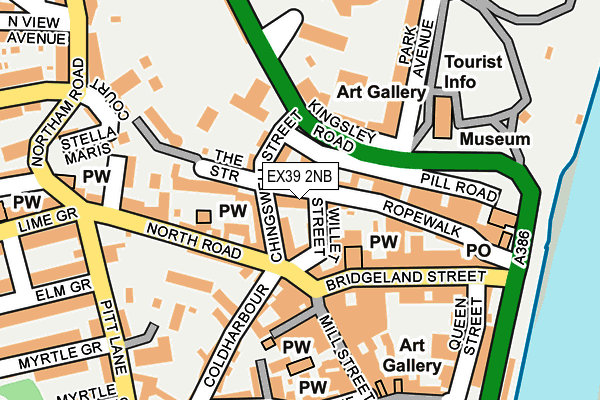EX39 2NB map - OS OpenMap – Local (Ordnance Survey) EX39 2NB map - OS OpenMap – Local (Ordnance Survey)