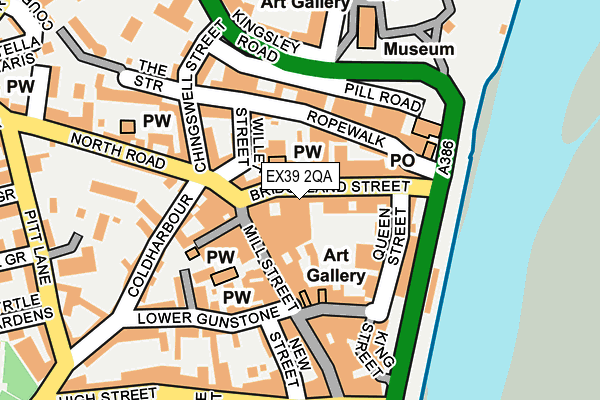 EX39 2QA map - OS OpenMap – Local (Ordnance Survey) EX39 2QA map - OS OpenMap – Local (Ordnance Survey)