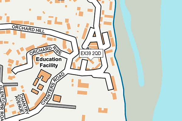 EX39 2QD map - OS OpenMap – Local (Ordnance Survey) EX39 2QD map - OS OpenMap – Local (Ordnance Survey)
