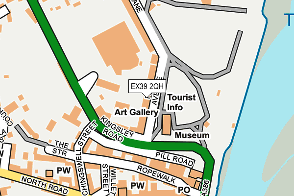 EX39 2QH map - OS OpenMap – Local (Ordnance Survey) EX39 2QH map - OS OpenMap – Local (Ordnance Survey)