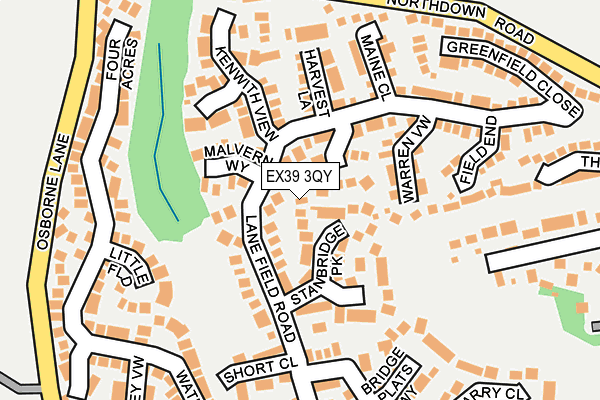 EX39 3QY map - OS OpenMap – Local (Ordnance Survey) EX39 3QY map - OS OpenMap – Local (Ordnance Survey)