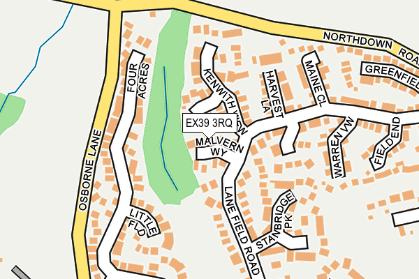 EX39 3RQ map - OS OpenMap – Local (Ordnance Survey) EX39 3RQ map - OS OpenMap – Local (Ordnance Survey)