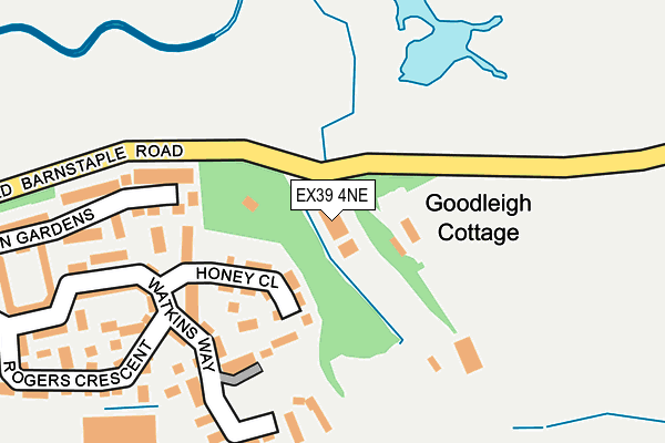 EX39 4NE map - OS OpenMap – Local (Ordnance Survey) EX39 4NE map - OS OpenMap – Local (Ordnance Survey)