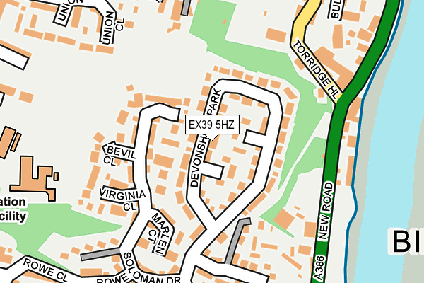 EX39 5HZ map - OS OpenMap – Local (Ordnance Survey) EX39 5HZ map - OS OpenMap – Local (Ordnance Survey)
