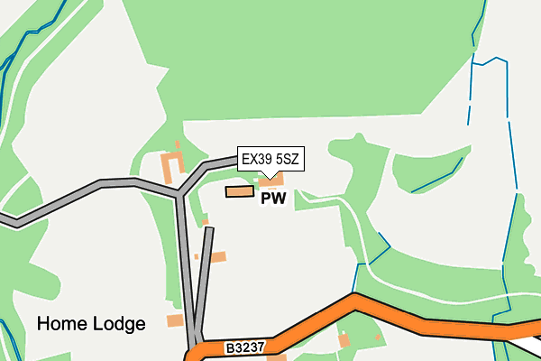 EX39 5SZ map - OS OpenMap – Local (Ordnance Survey) EX39 5SZ map - OS OpenMap – Local (Ordnance Survey)