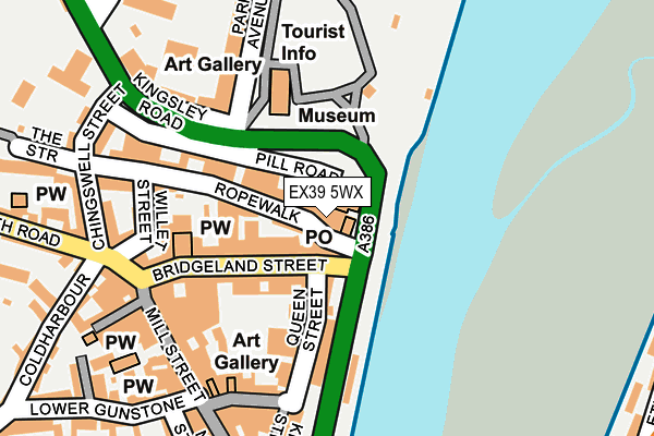 EX39 5WX map - OS OpenMap – Local (Ordnance Survey) EX39 5WX map - OS OpenMap – Local (Ordnance Survey)