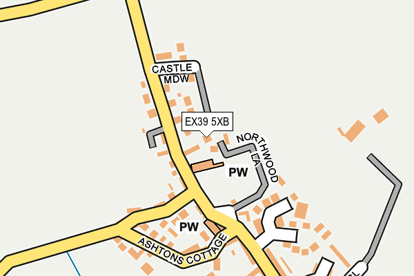 EX39 5XB map - OS OpenMap – Local (Ordnance Survey) EX39 5XB map - OS OpenMap – Local (Ordnance Survey)