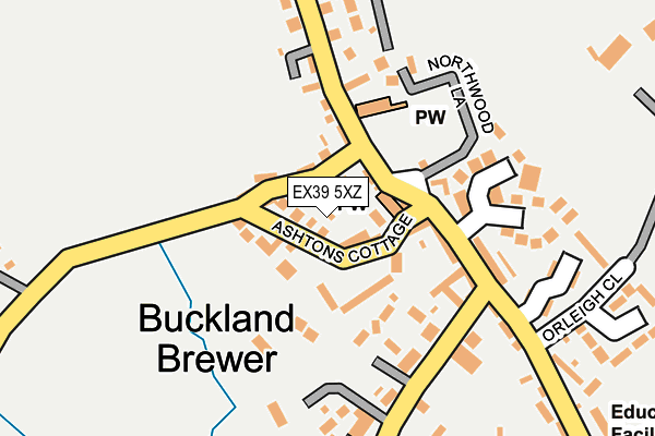 EX39 5XZ map - OS OpenMap – Local (Ordnance Survey) EX39 5XZ map - OS OpenMap – Local (Ordnance Survey)