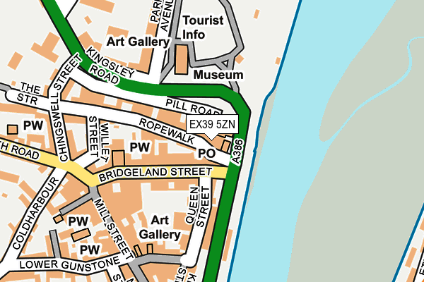 EX39 5ZN map - OS OpenMap – Local (Ordnance Survey) EX39 5ZN map - OS OpenMap – Local (Ordnance Survey)